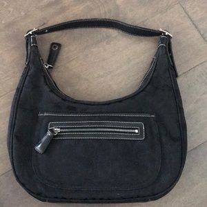 Authentic Vintage Coach Black Fabric Purse